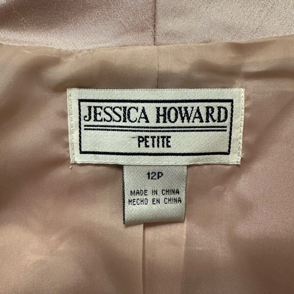 Jessica Howard 3-Piece Set Skirt Suit Blush Pink Floral 12P - Picture 8 of 16